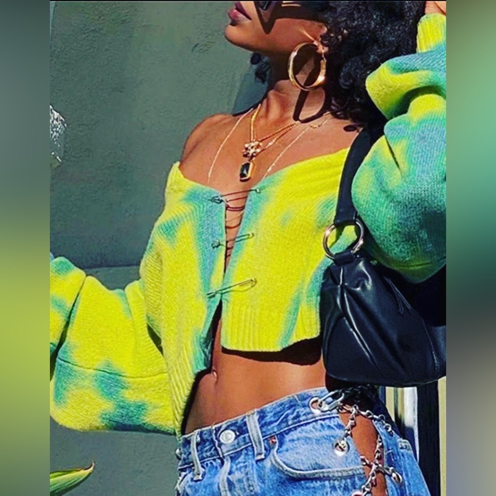 Pin Me Crop Sweater